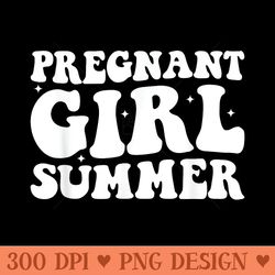 funny pregnancy reveal pregnant girl summer baby shower - png design files