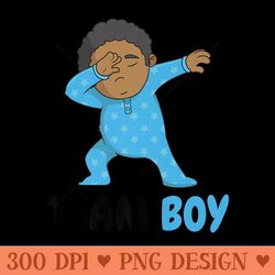 funny team gender reveal men cool baby premium - clipart png