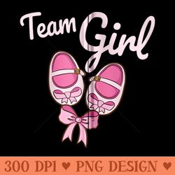 team girl gender reveal baby shower - png art files