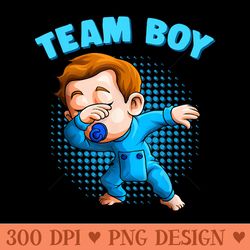 team funny gender reveal party dabbing baby - modern png designs