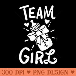 team girl gender reveal baby shower funny - transparent png download