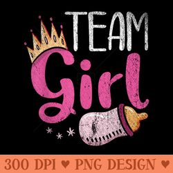 future parents team girl baby announcement gender reveal - png graphics