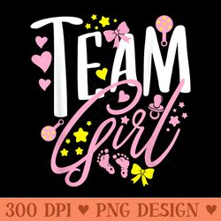 team girl gender reveal party baby announcement - free png download