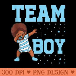 team baby party gender reveal announcement - trendy png designs
