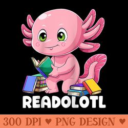 axolotl book reading bookworm readolotl mexican salamander raglan baseball - png download