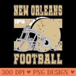 new orleans retro football - sublimation graphics png