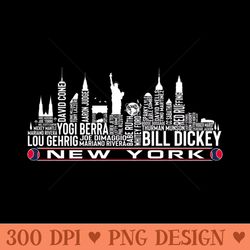 new york baseball team all time legends new york city skyline new york - beautiful png download