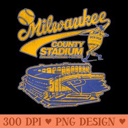 defunct baseball milwaukee county stadium - png art files