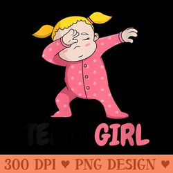 s funny team girl gender reveal men cool baby girl - png download for graphic design