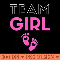 team girl gender reveal baby shower - clipart png