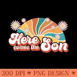 here comes the son baby shower theme summer reveal new mom - high resolution png download