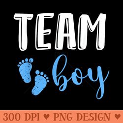 team pregnancy announcement blue gender reveal party - png design assets