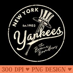 new york yankees top hat 2 by buck - clipart png