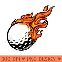 golf ball fire sport competition - png design assets