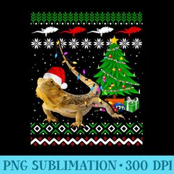 santa bearded dragon christmas ugly bearded dragon - png download graphic