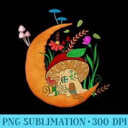 womens goblincore aesthetic dark academia cottagecore mushroom - png clipart download