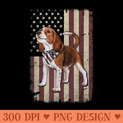 beagle american flag bandana patriotic 4th of july - png download for graphic design