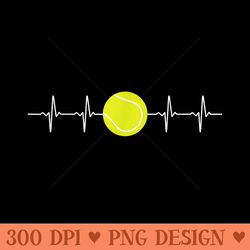 funny tennis heartbeat tennis player tennis ball - high quality png clipart