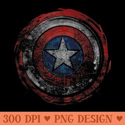 marvel comics distressed painted captain america shield - png art files