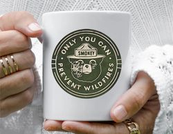 smokey bear coffee mug, 11 oz ceramic mug