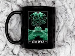 the web tarotesque dark coffee mug, 11 oz ceramic mug