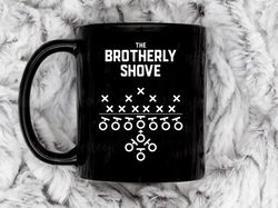 the philadelphia eagles football brotherly shove coffee mug, 11 oz ceramic mug