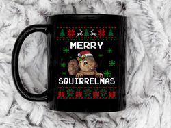 squirrel lover christmas gifts xmas christmas sweater coffee mug, 11 oz ceramic mug