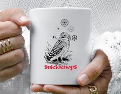 suicideboys esoteric occult owl coffee mug, 11 oz ceramic mug