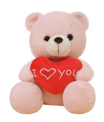 bear doll with heart, i love you bear valentines day stuffed animal -pink