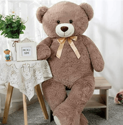 maogolan 51'' big teddy bear giant stuffed animal plush soft toy-brown