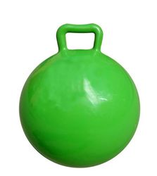 pure color inflatable bouncing ball jumping hop ball with handle for adults exercise green