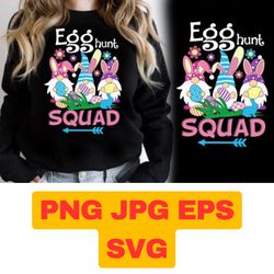 easter hunt squad gnome easter t-shirt