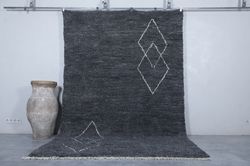 gray moroccan rug - hand knotted berber rug - moroccan area rug