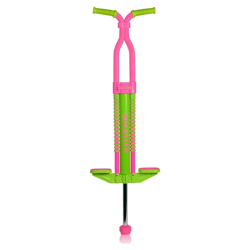 flybar master pogo stick for boys and girls age 9 and up, 80 to 160 lbs, pink/green