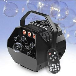 miumaeov bubble machine 3 in 1 led portable automatic remote for party stage bubble blower