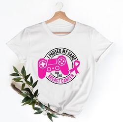 i paused my game for this breast cancer shirt, breast cancer shirt, support breast cancer shirt,team cancer shirt