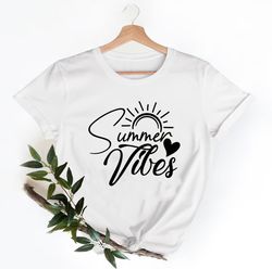 summer vibes sun shirt, summer vacation shirt, beach shirt, vacation shirt, gift for summer lover, summer shirt