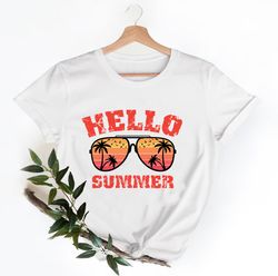 hello summer shirt, summer vacation shirt, beach shirt, vacation shirt, gift for summer lover, summer shirt