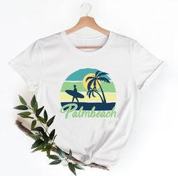 palm beach summer shirt, summer vacation shirt, beach shirt, vacation shirt, gift for summer lover, summer shirt