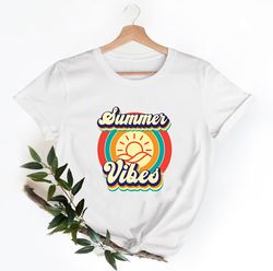 summer vibes beach shirt, summer vacation shirt, beach shirt, vacation shirt, gift for summer lover, summer shirt