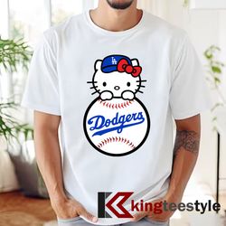 hello kitty dodgers t-shirt