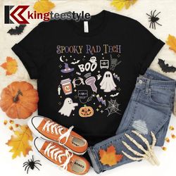 groovy spooky rad tech retro radiologist halloween t-shirt