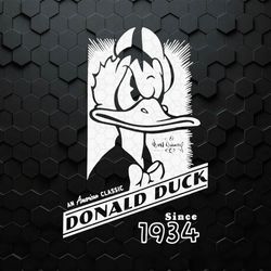 retro donald duck since 1934 svg