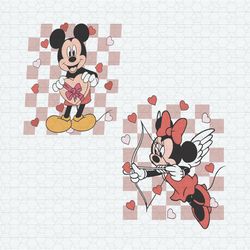 disney mickey and minnie in love couple svg