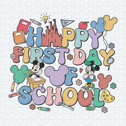 disney happy first day of school png