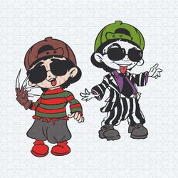 peso pluma halloween freddy krueger and beetlejuice svg