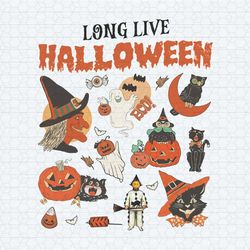 long live halloween spooky season doodles png