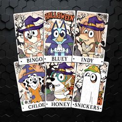 bluey halloween trick or treat cartoon characters png