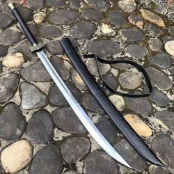 custom handmade d2 steel katana sword with sheath best christmas gift, sharp edge and durable guaranteey