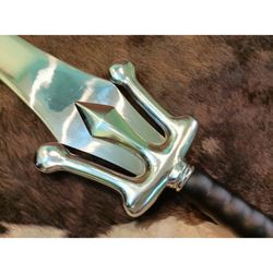 handcrafted stainless steel he-man power sword replica with leather sheath